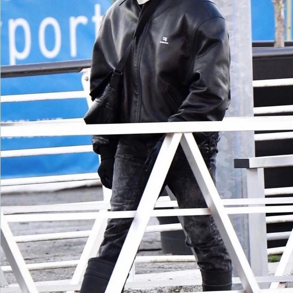 Balenciaga Blouson Taxi Leather Bomber Jacket Small Kanye - Picture 8 of 12